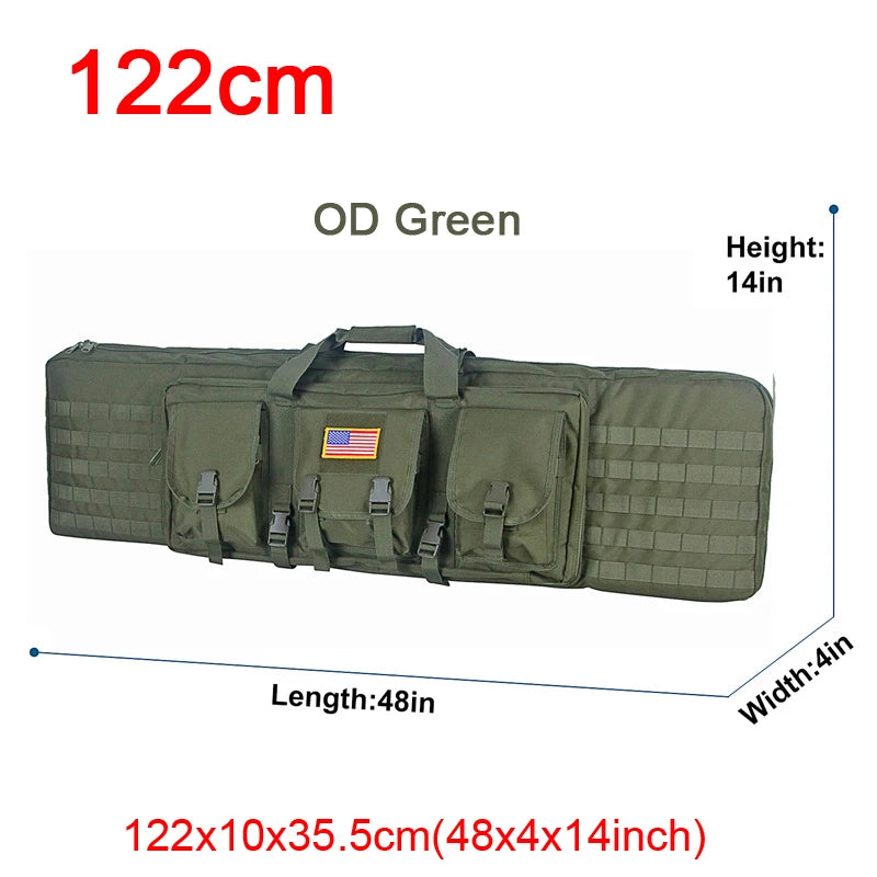 LQARMY Tactical Double Rifle Case With MOLLE Gun Bag Backpack