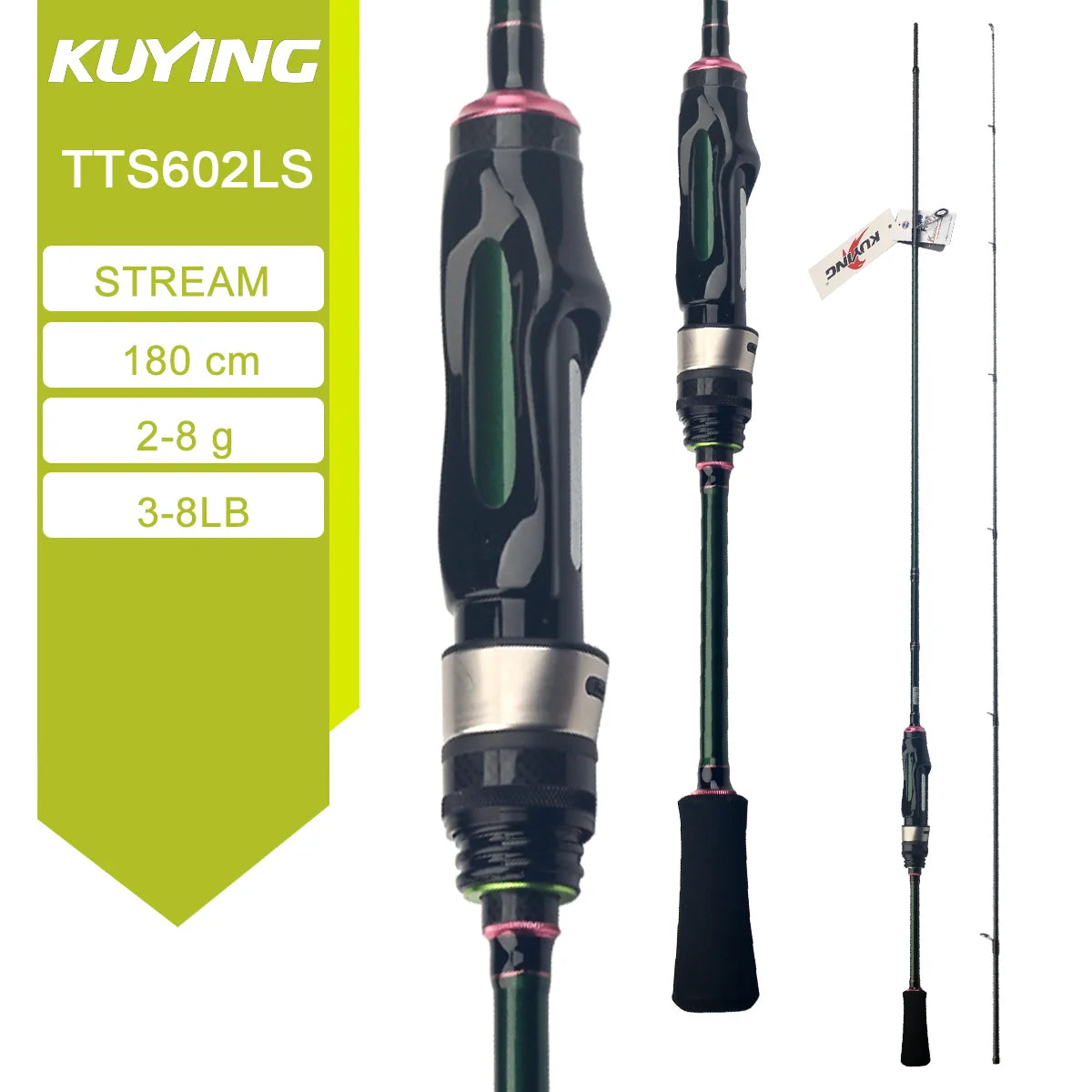 Kuying Teton Stream Fast Action Carbon Fishing Rod 6to10lb