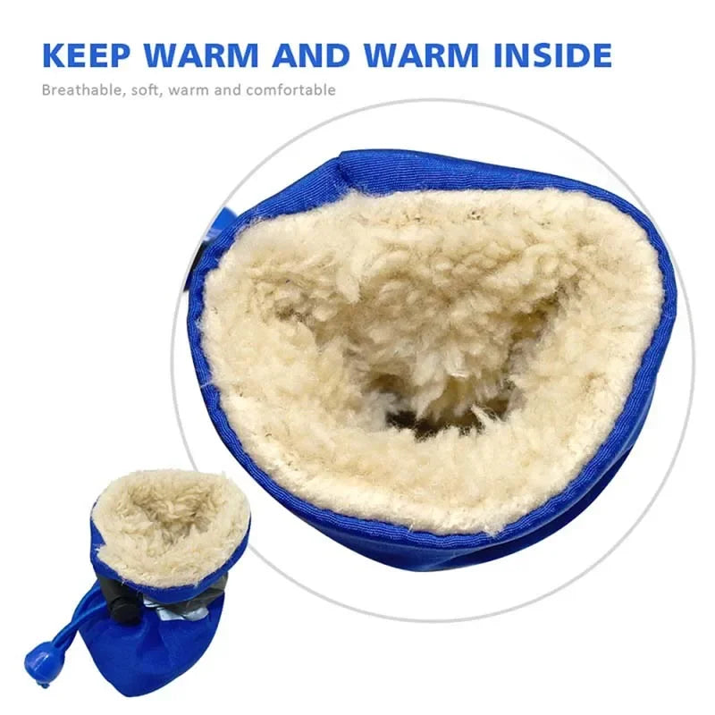 Non Slip Puppy Shoes Set of 4 Winter Waterproof Soft Soles