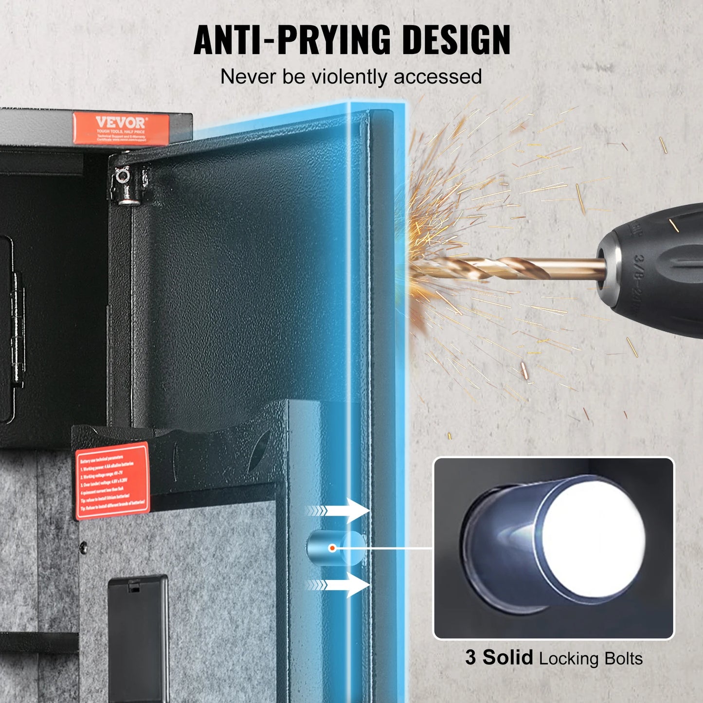 SucceBuy Gun Safe With Digital Keypad And Removable Shelf