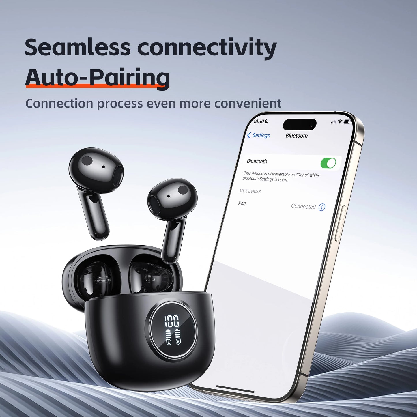 QERE E40 Wireless Bluetooth Earphones With 13mm Driver