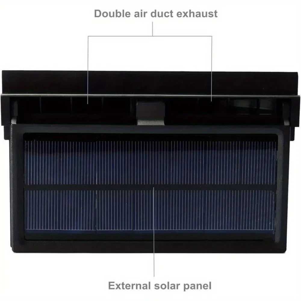 Solar Powered Car Cooling Fan For Auto Window Ventilation
