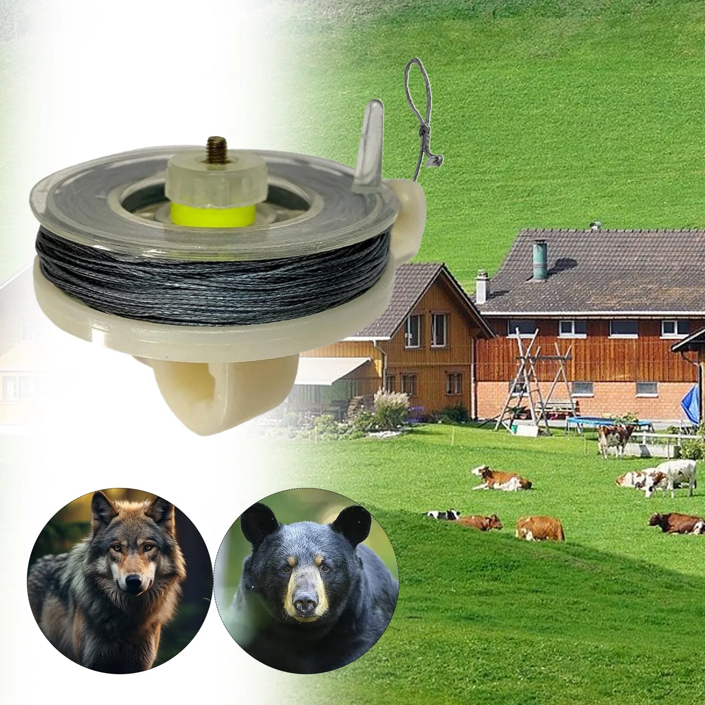 Camping Perimeter Alarm Trip Wire With Reusable Reel For Camp