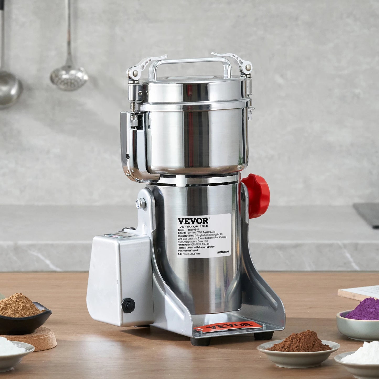 VEVOR Electric Grain Mill Grinder for Dry Herbs and Spices