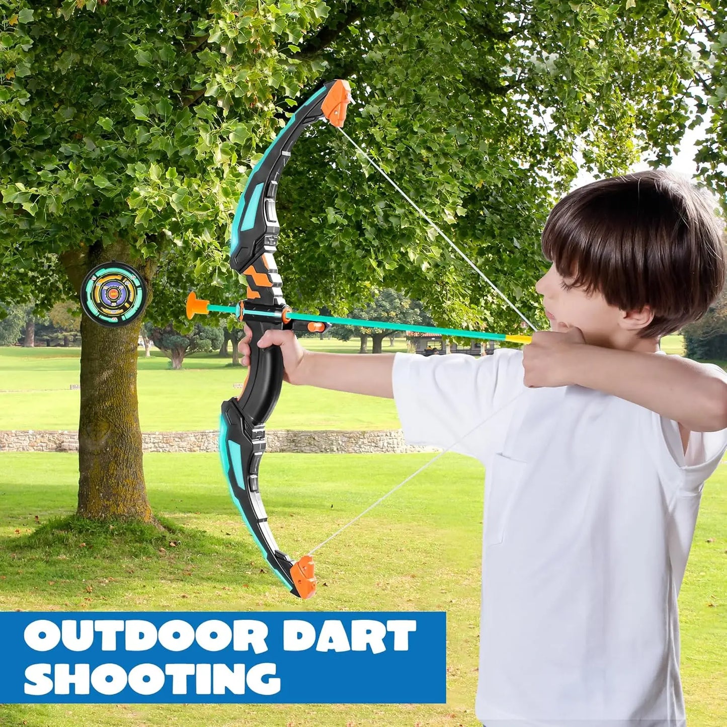 Joyfy Kids Bow and Arrow Set LED Light Archery Toy