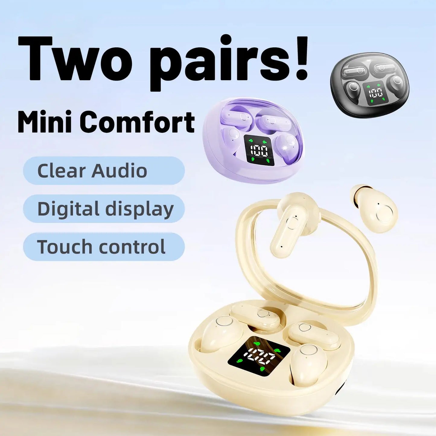 LISM Wireless Bluetooth Earbuds In Ear Headphones With Mic