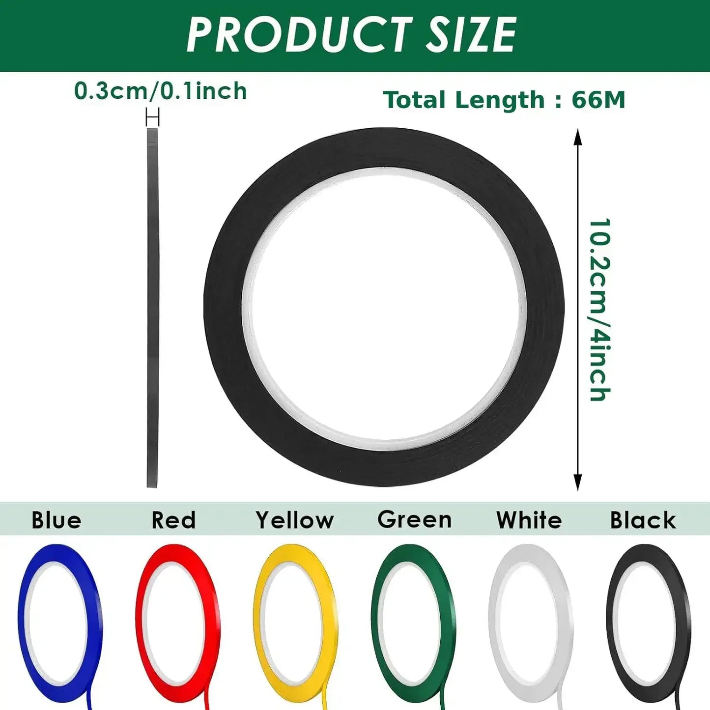 NONEDIY Graphic Tape Pinstripe for Grid Marking and Whiteboard