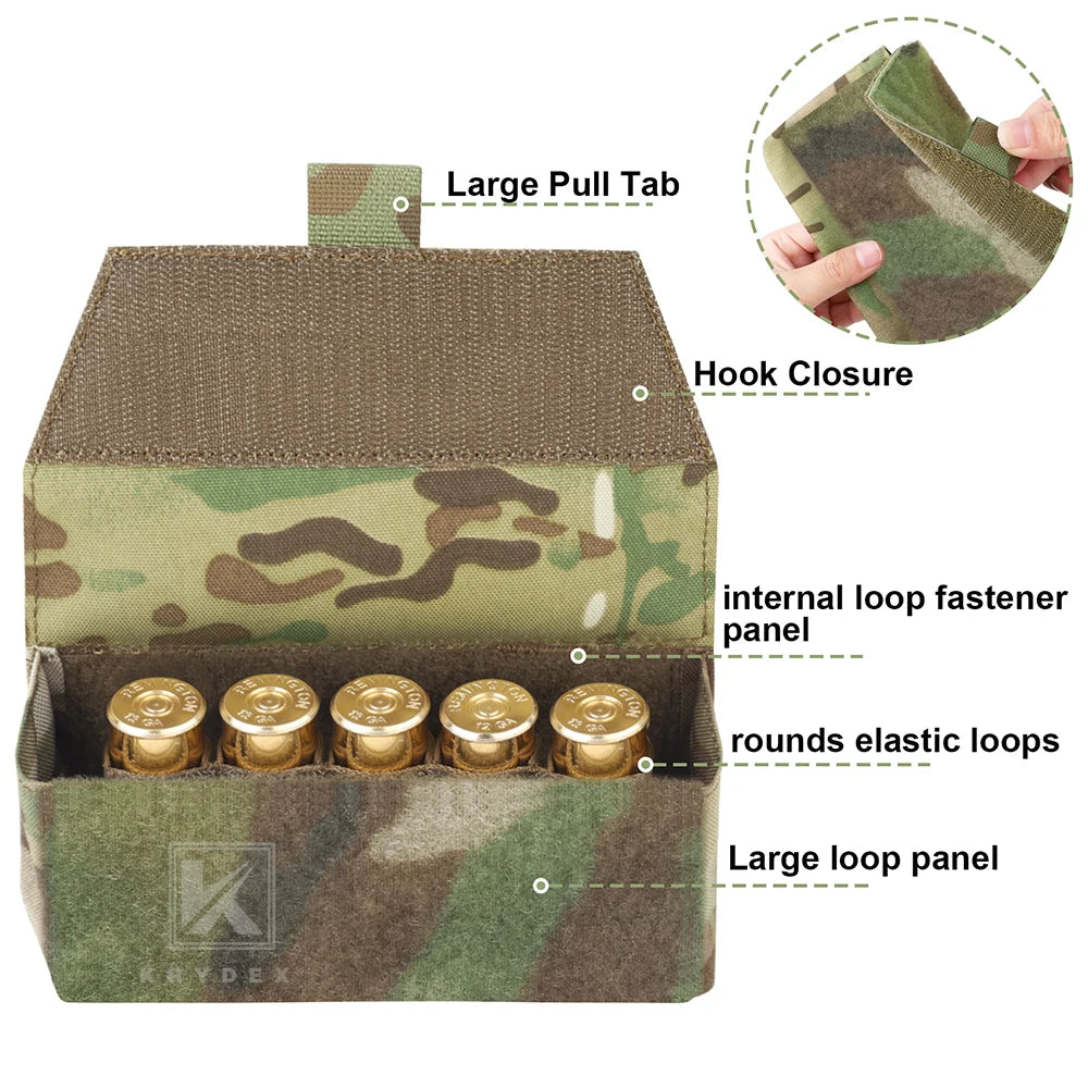 KRYDEX MOLLE Shell Ammo Pouch Cellphone Holder Belt Bag