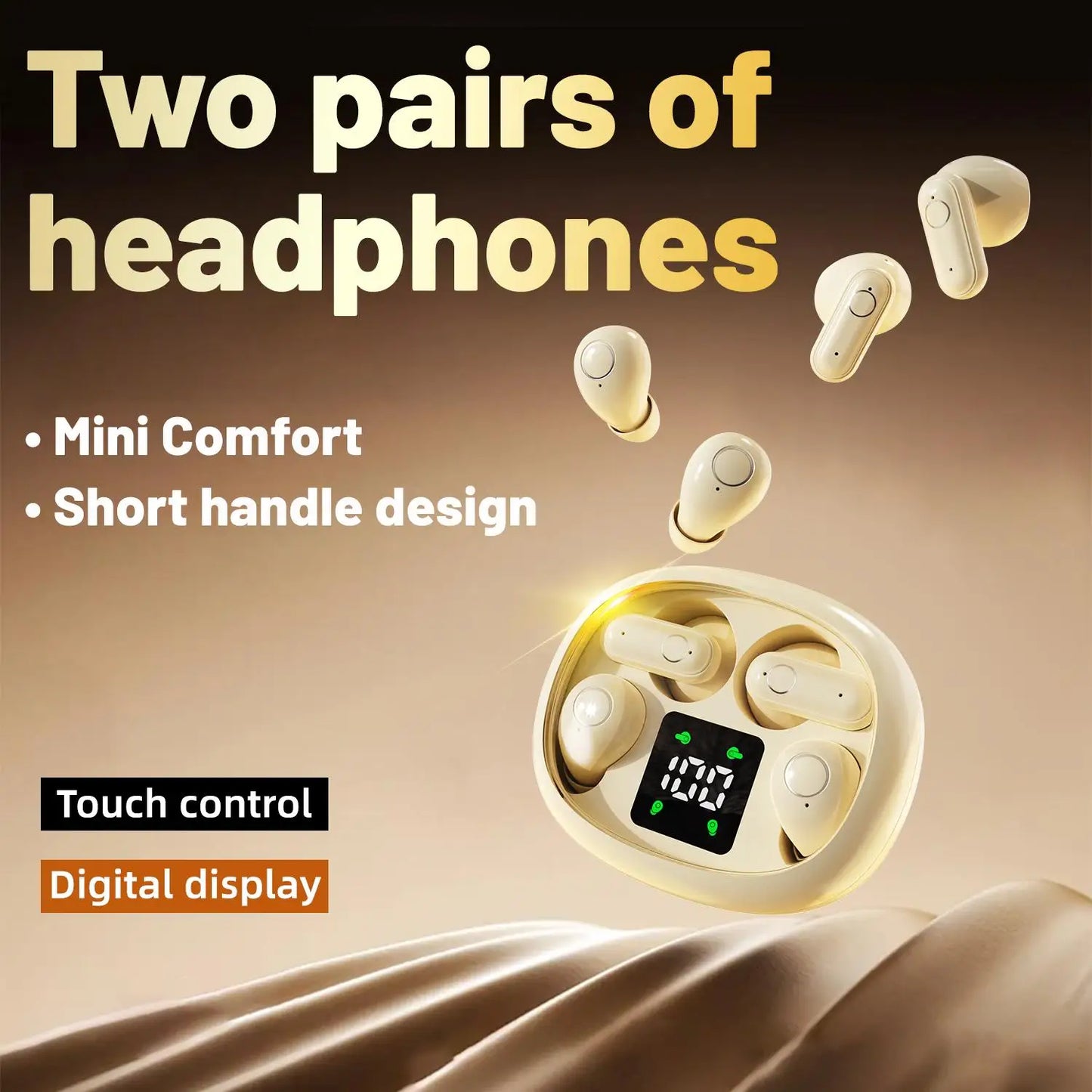 LISM Wireless Bluetooth Earbuds In Ear Headphones With Mic