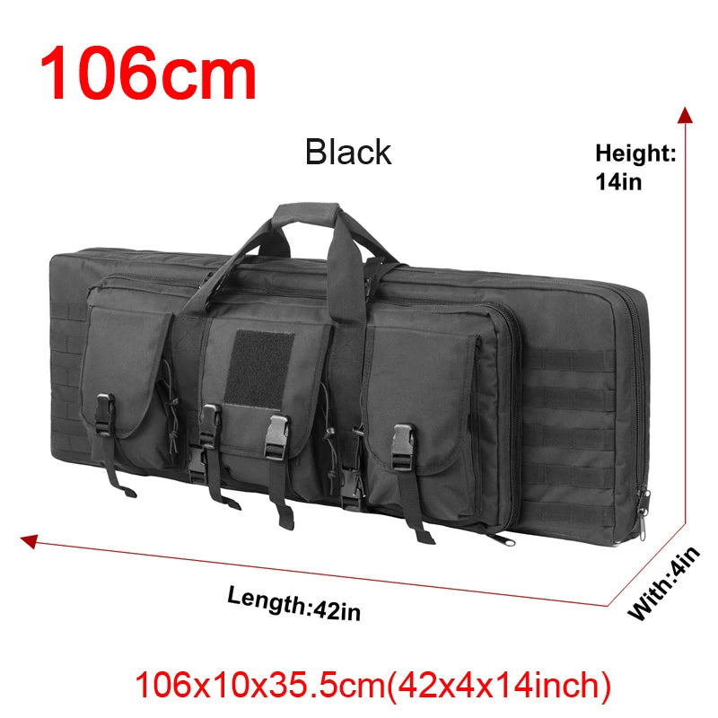 LQARMY Tactical Double Rifle Case Molle Bag for Airsoft Sniper Guns