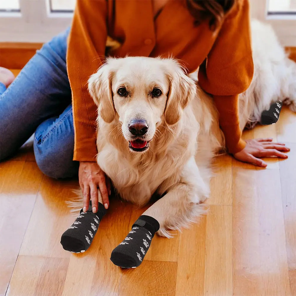 4 Pack Anti Slip Dog Socks For Paw Protection Floor