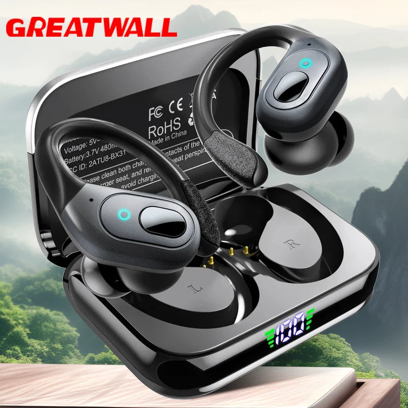 GREATWALL TWS Wireless Bluetooth Earphones Headset with Noise Reduction