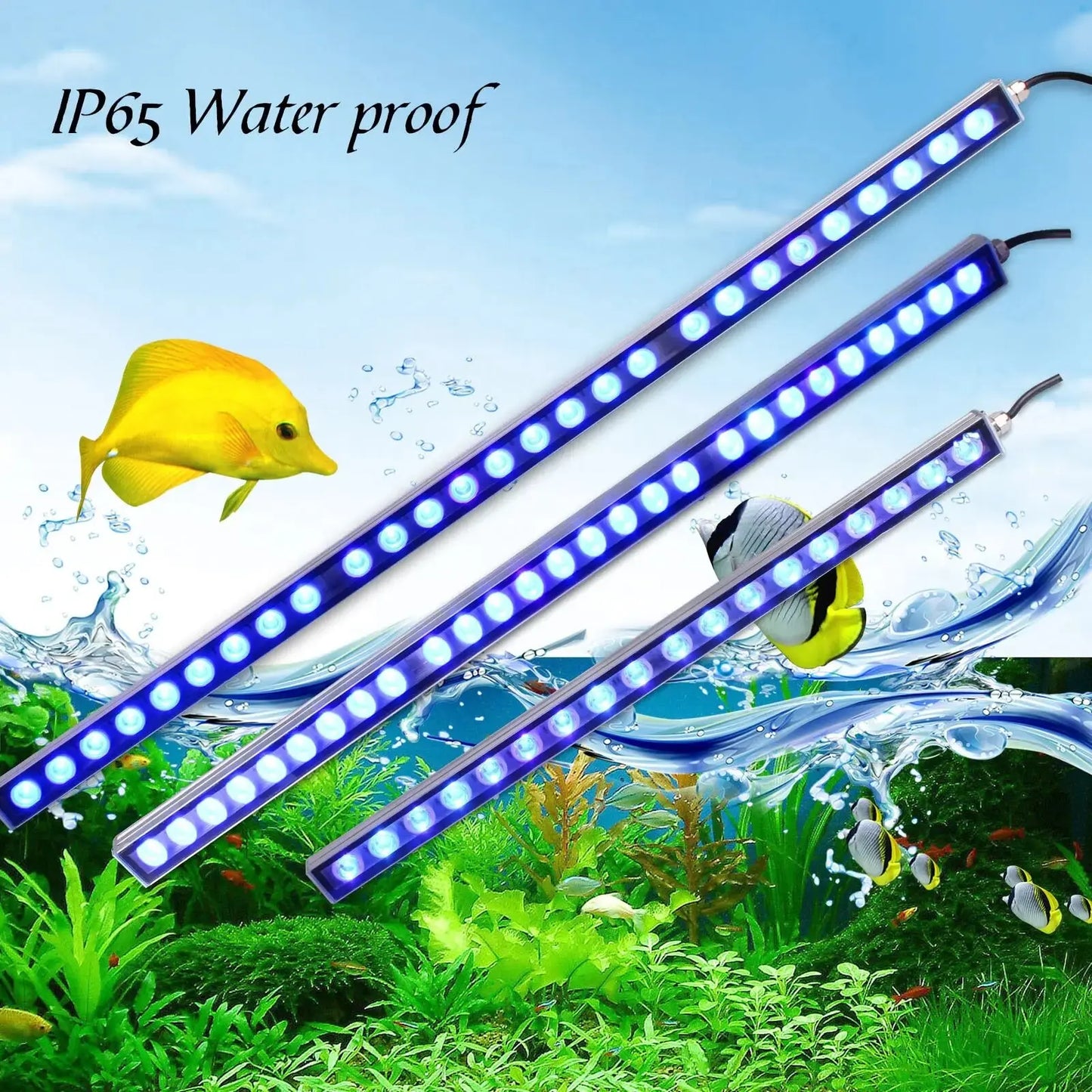 Populargrow Aquarium LED Light 54W 81W 108W 470nm Blue Spectrum
