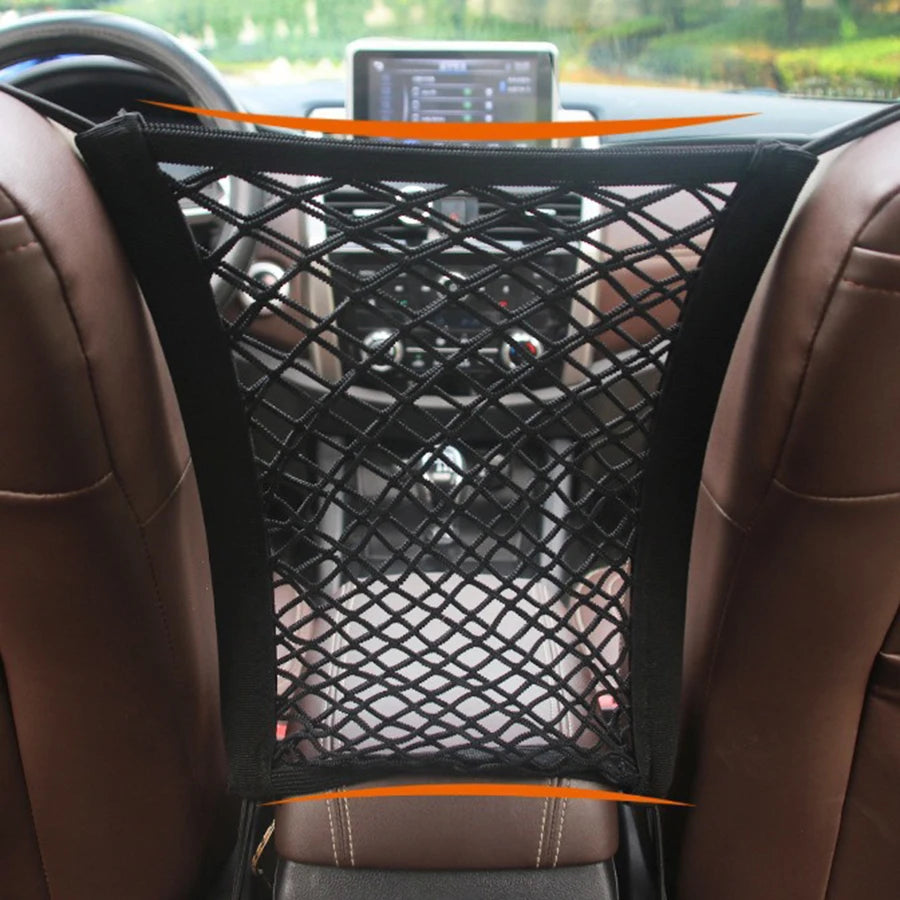 Pet Car Barrier With Automatic Safety Mesh Back Seat Protector