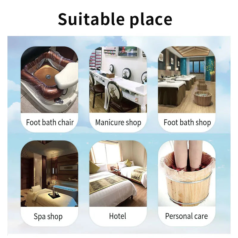 Maryton Disposable Foot Tub Pedicure Liners for Spa Chairs