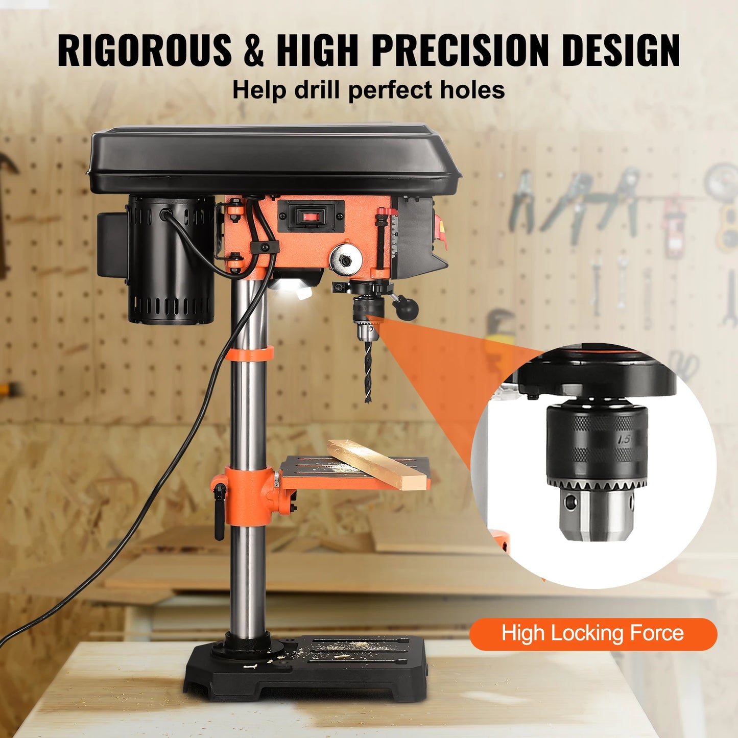 SucceBuy Tabletop Drill Press 3.2 Amp 120V 5 Speed