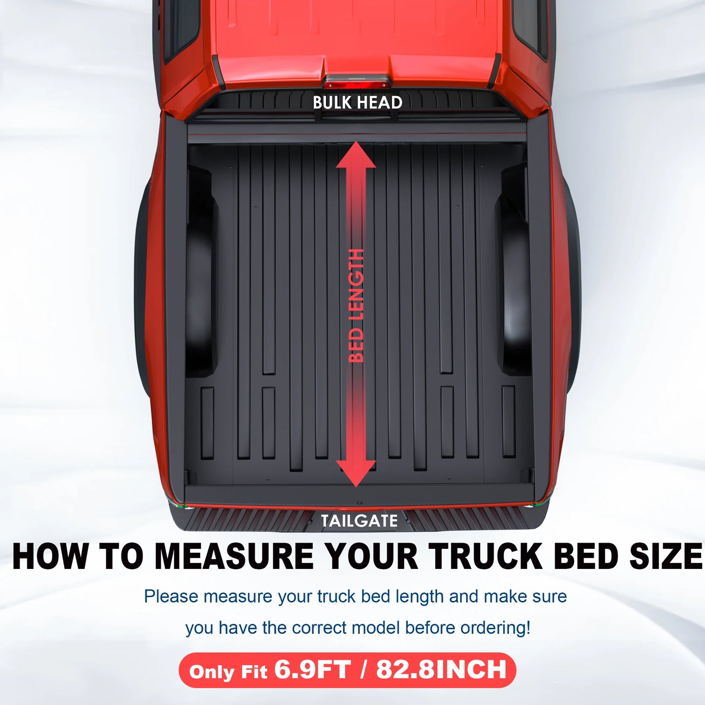 4-Fold FRP Hard Tonneau Cover For Silverado Sierra 2500HD 3500HD
