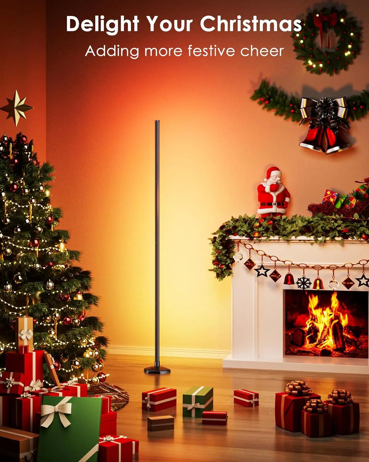 XMSJ RGB LED Floor Lamp Remote Dimmer And Music Sync