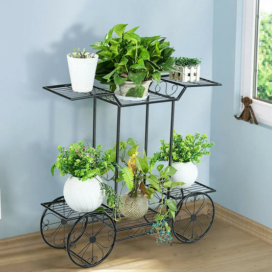 BINGOPAW 6 Tier Metal Plant Stand Indoor Garden Display