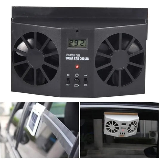 Solar Powered Car Cooling Fan For Auto Window Ventilation