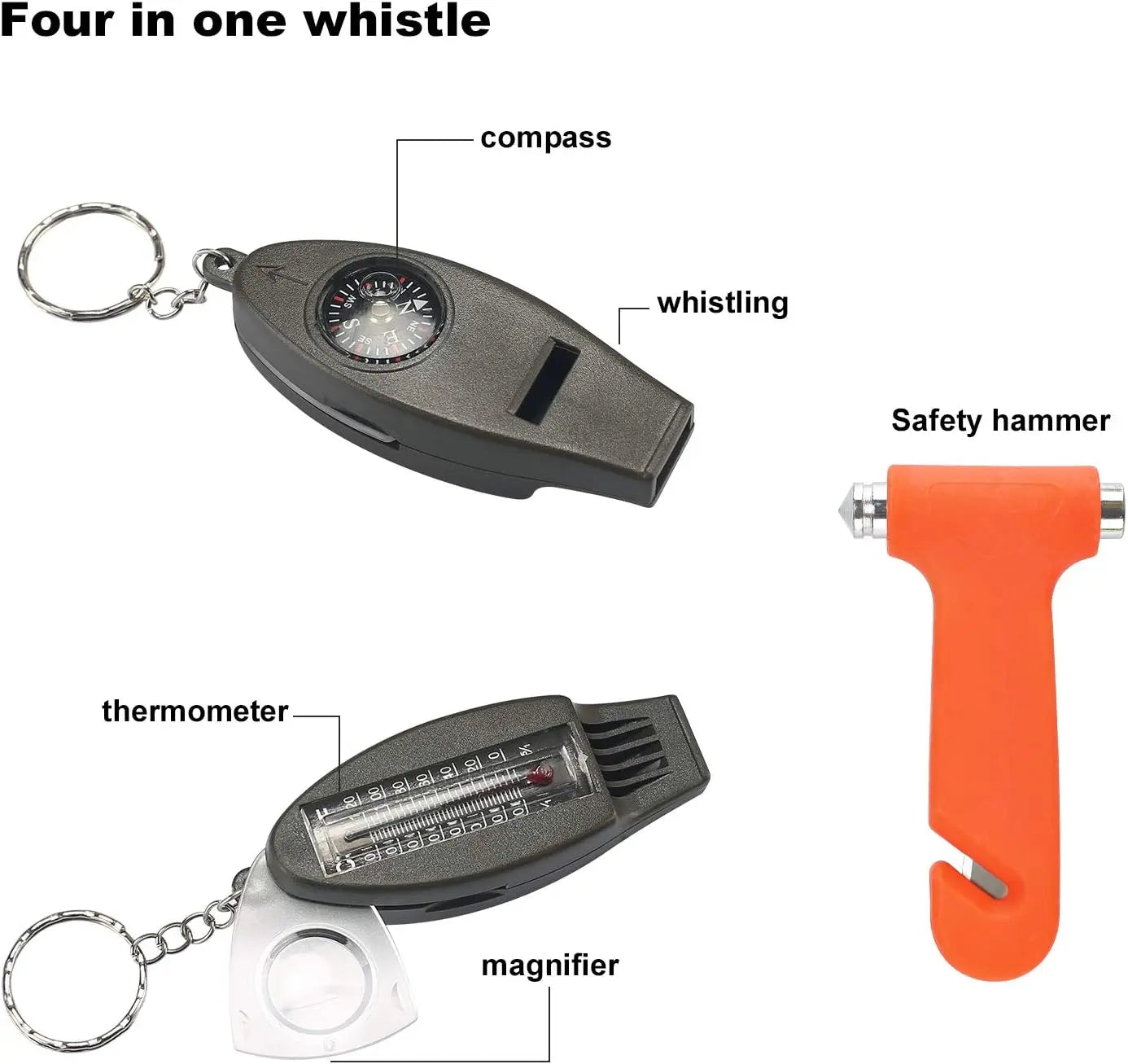 XMSJ Car Roadside Emergency Kit Premium Jumper Cables Tow Strap