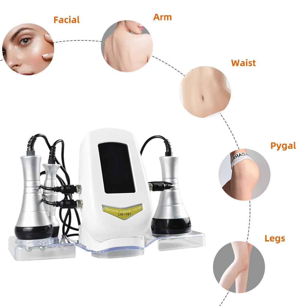 Misshear 3in1 Slimming Cavitation Massage Machine For Facial And Body