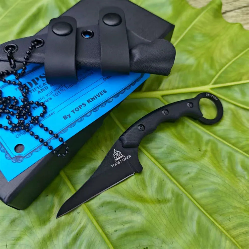 TOPS Knives C.U.T Fixed Blade Knife with Kydex Sheath