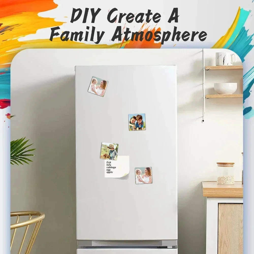 Square Fridge Magnet Maker Kit For DIY Photo Magnets