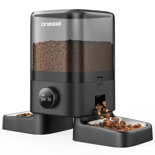 Automatic Cat Feeder for Two Cats Timed Food Dispenser