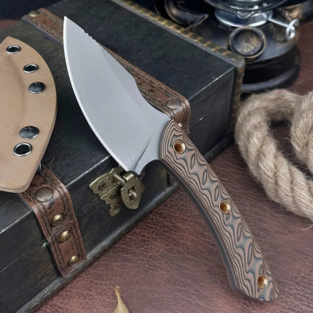 DIY Supplies Survival Fixed Blade Knife With G10 Handle