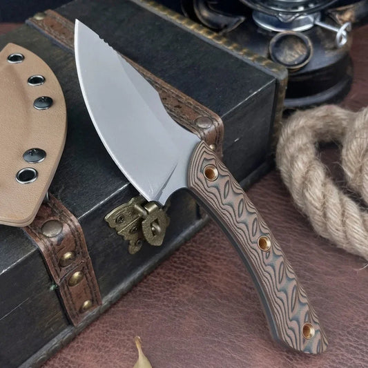 DIY Supplies Survival Fixed Blade Knife With G10 Handle