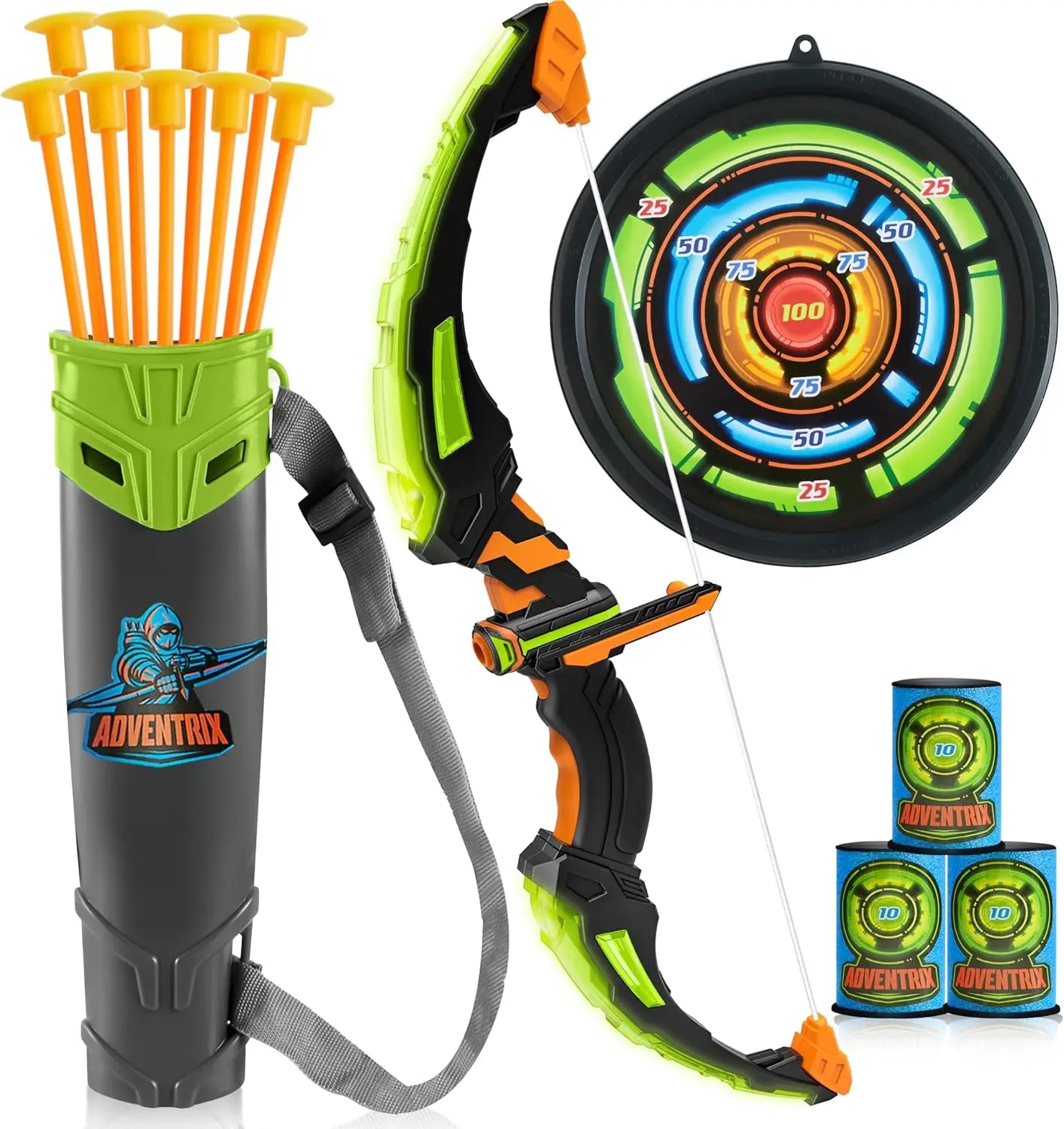 Joyfy Kids Bow and Arrow Set LED Light Archery Toy