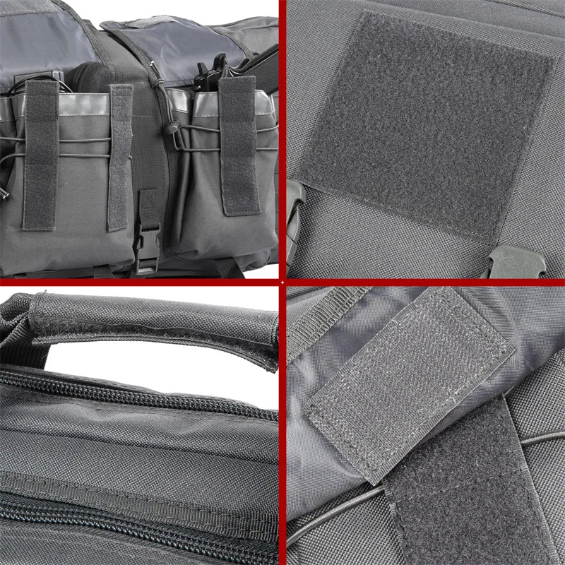 LQARMY Tactical Double Rifle Case With MOLLE Gun Bag Backpack