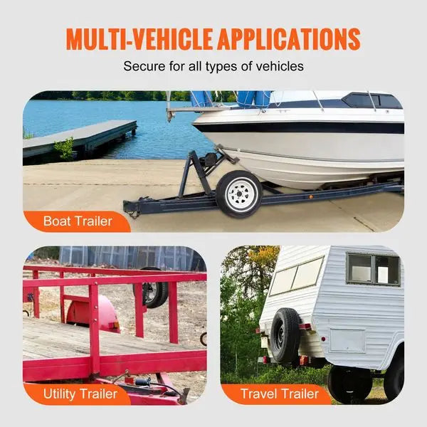 VEVOR Spare Tire Carrier, Trailer Spare Tire Mount, 160 lbs Capacity, Utility Trailer Accessories Fits Most 4 & 5 & 6 &a