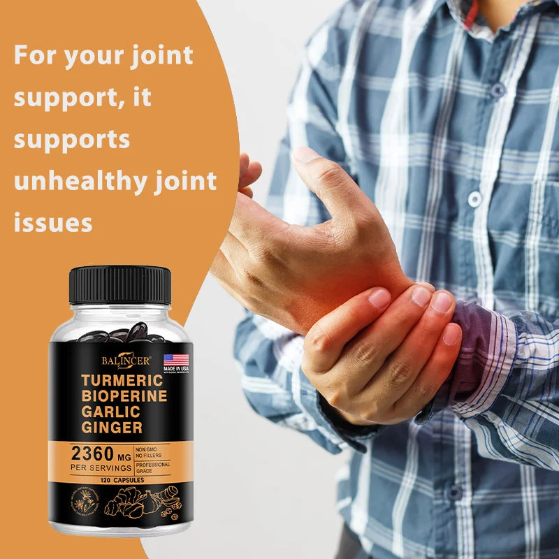 Balincer Turmeric Ginger Supplement for Digestive Immune Joint Health