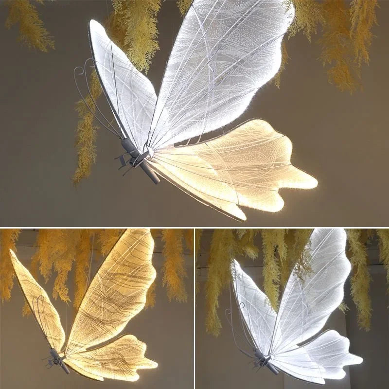 Romantic Butterfly LED Lace Ceiling Light For Wedding Decor