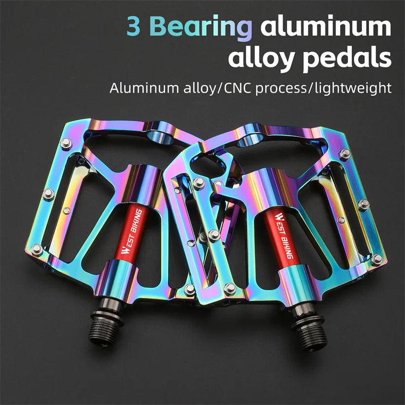 West Biking Ultralight Aluminum Bicycle Pedal for Mountain and Road Bikes