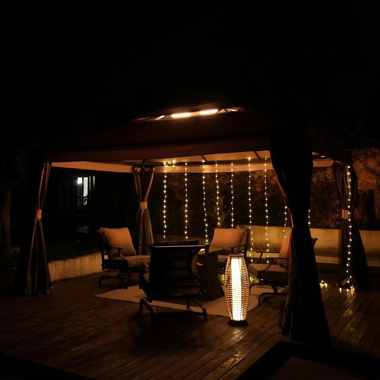 Grand Patio Gazebo With Mosquito Netting And Curtains