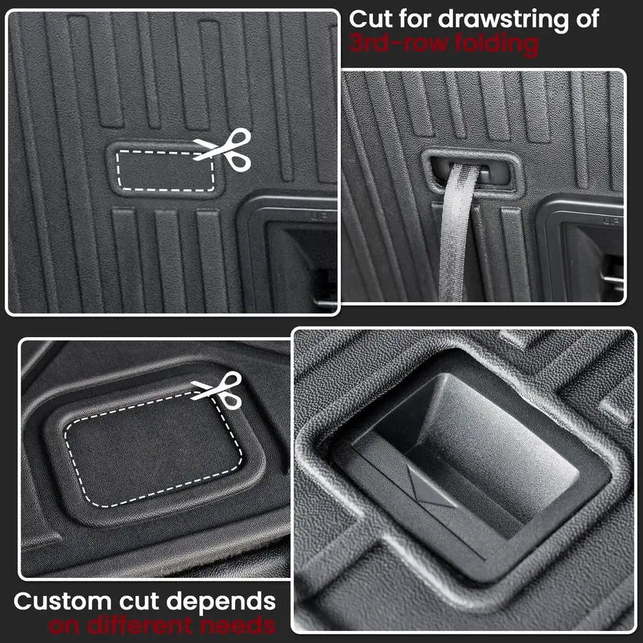 XMSJ All Weather Backrest Mats for GMC Acadia Seven Seats
