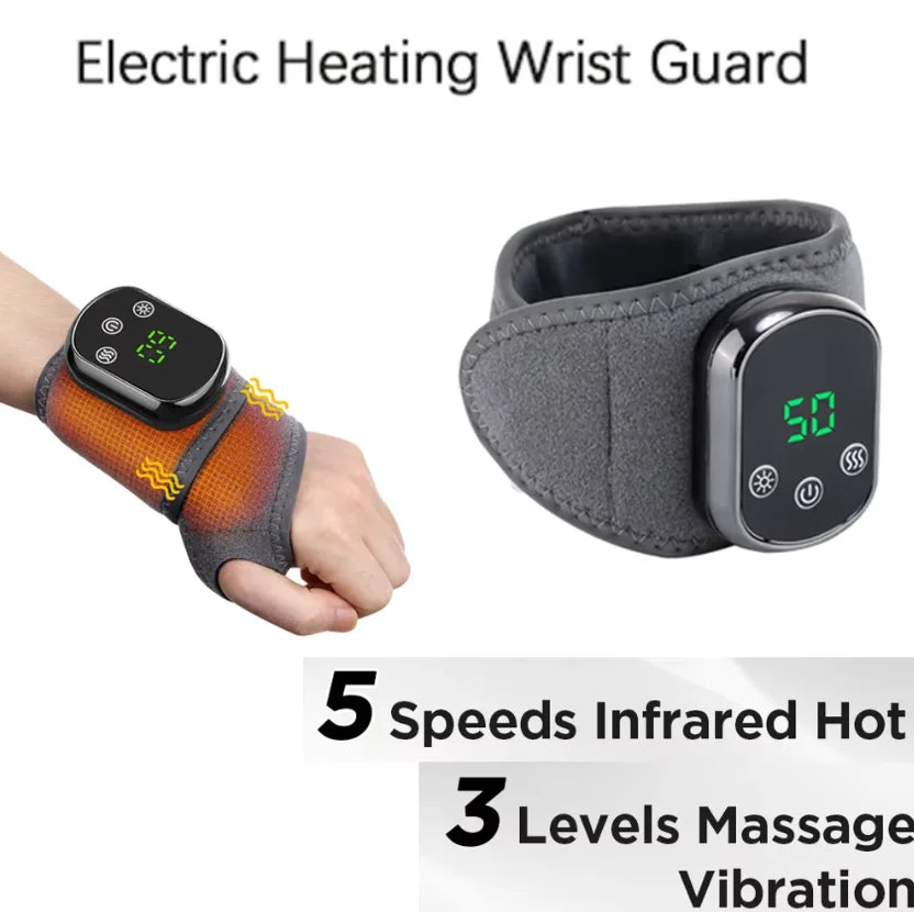 US UK Stock Rechargeable Electric Heating Ankle Brace Massager Hot Compress And Vibration Massage for Foot Muscle Relaxation