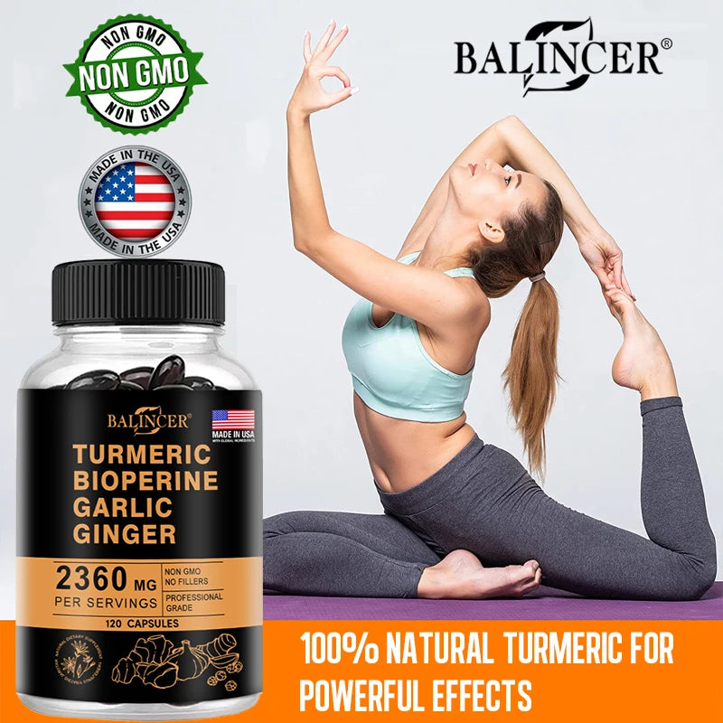 Balincer Turmeric Ginger Supplement for Digestive Immune Joint Health