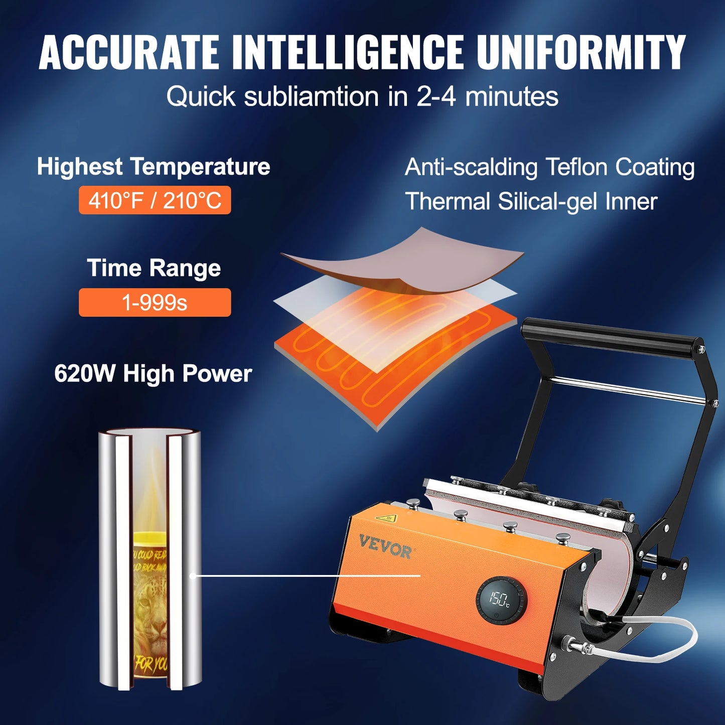Succebuy Tumbler Heat Press Touchscreen