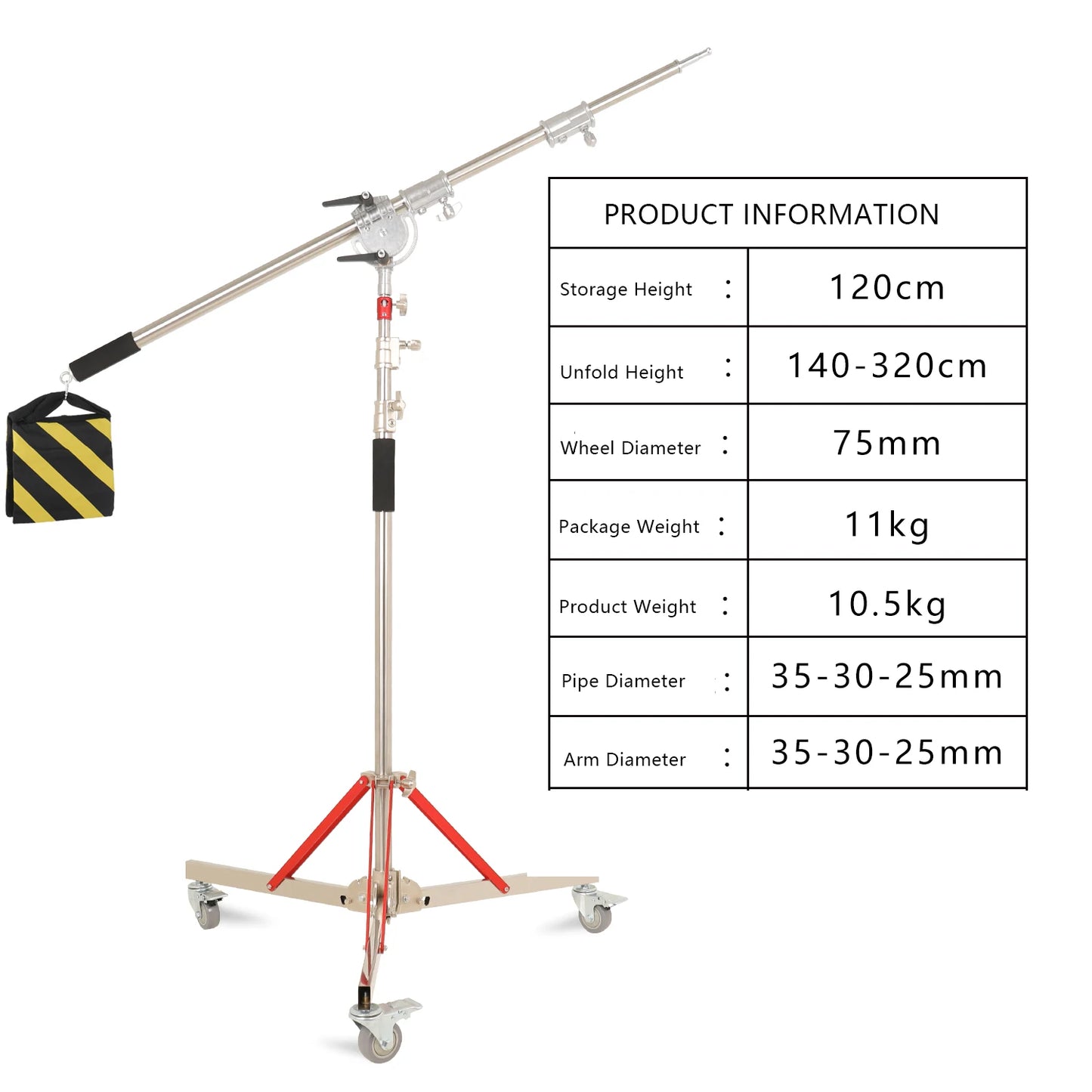 SHC Stand C Stand Photography Stand Stainless Steel Arm Head