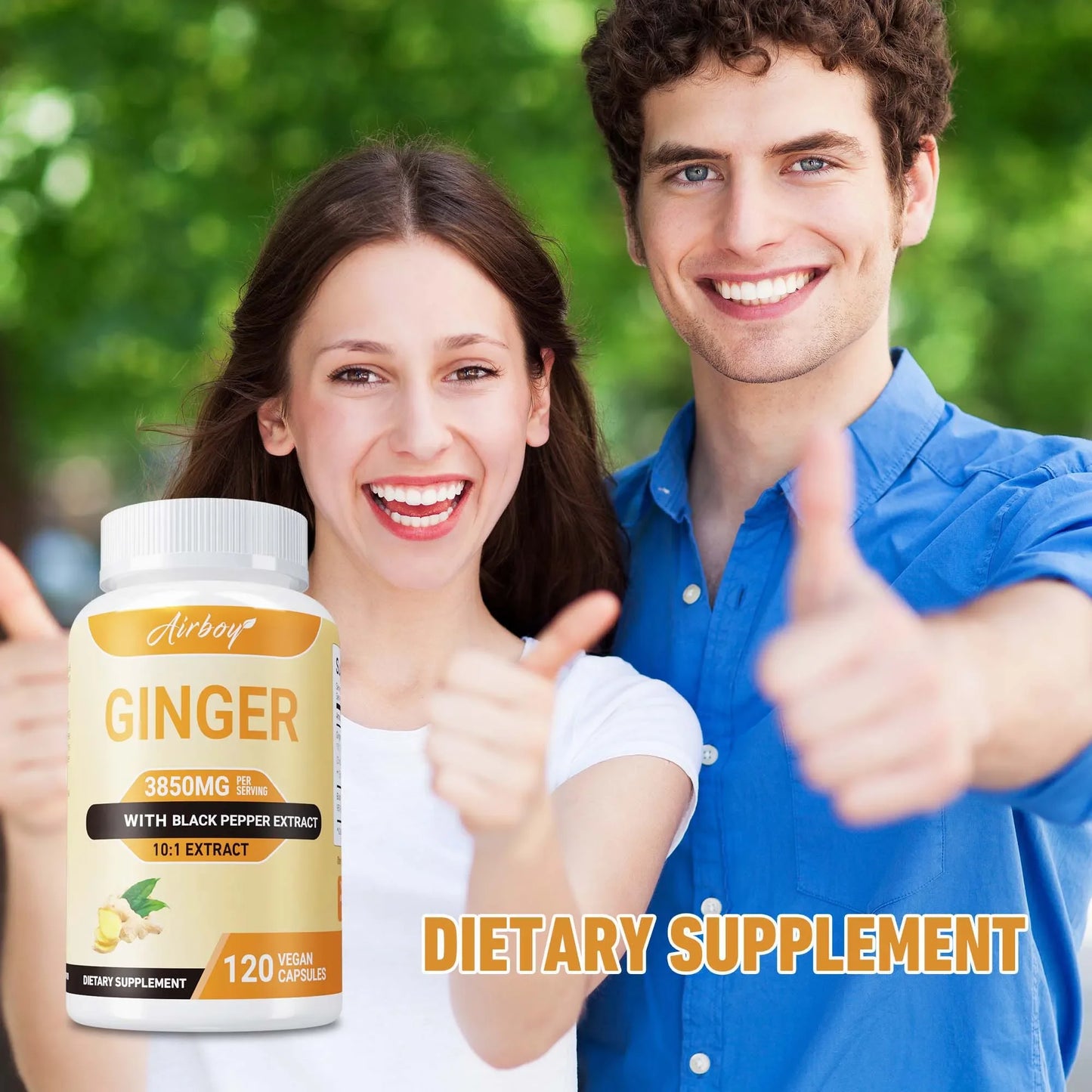 Airboy Ginger 3850MG Supplement Supports Immune System Digestion And Performance