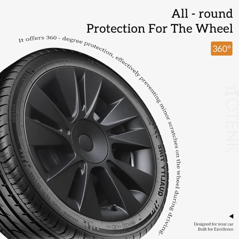 MOTENIO Wheel Covers For Tesla Model 3 Performance Hub Caps