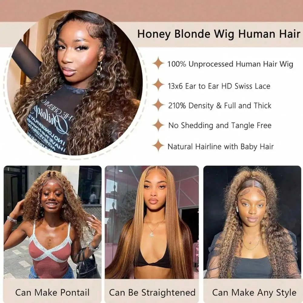 CYPHA HD Lace Front Curly Glueless Brazilian Remy Wig