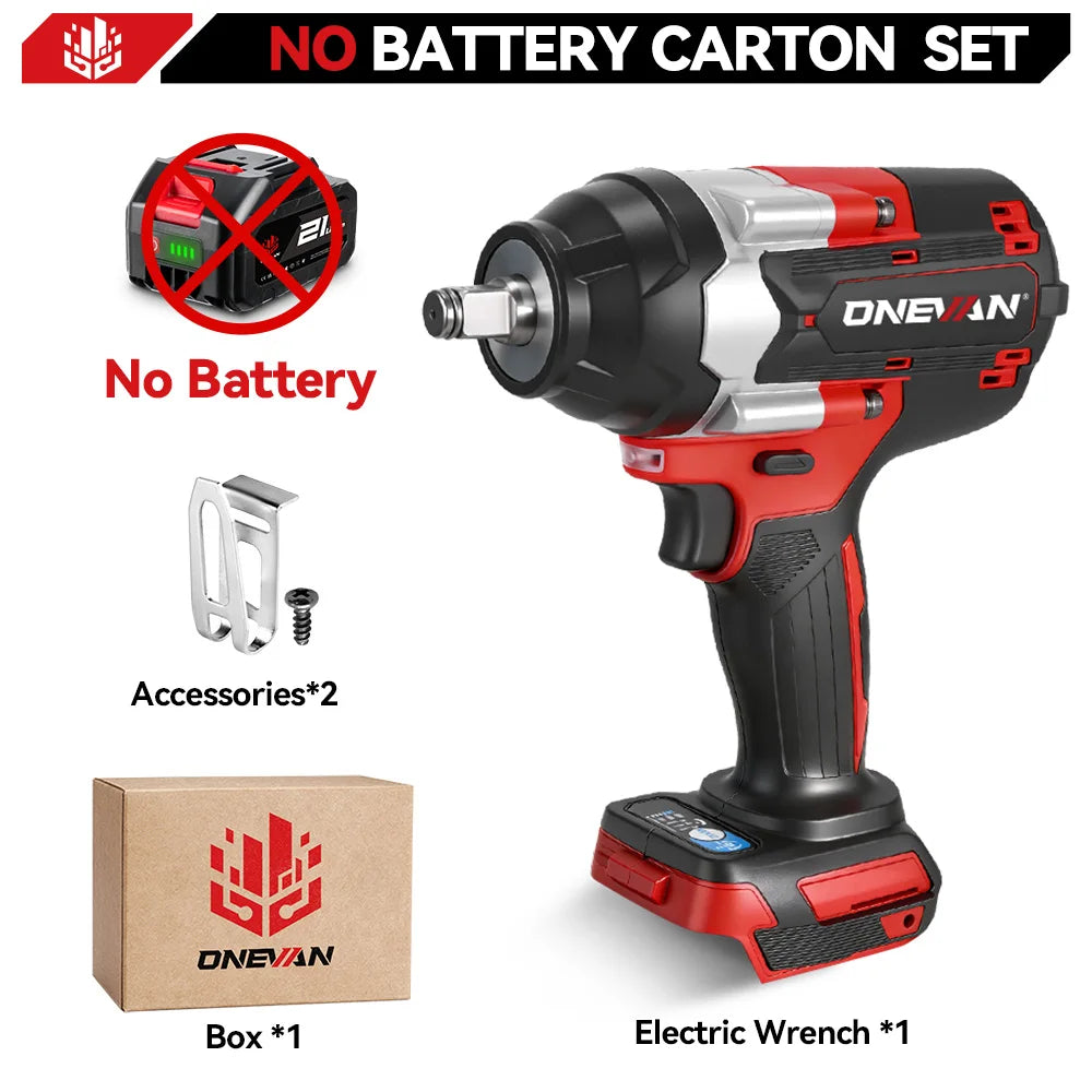 ONEVAN Brushless Electric Impact Wrench 1800 Nm Cordless Power Tool