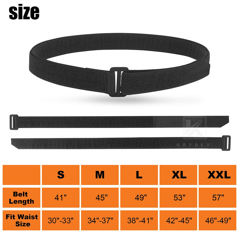 Krydex EDC Inner Belt With Hook And Loop Concealed Carry