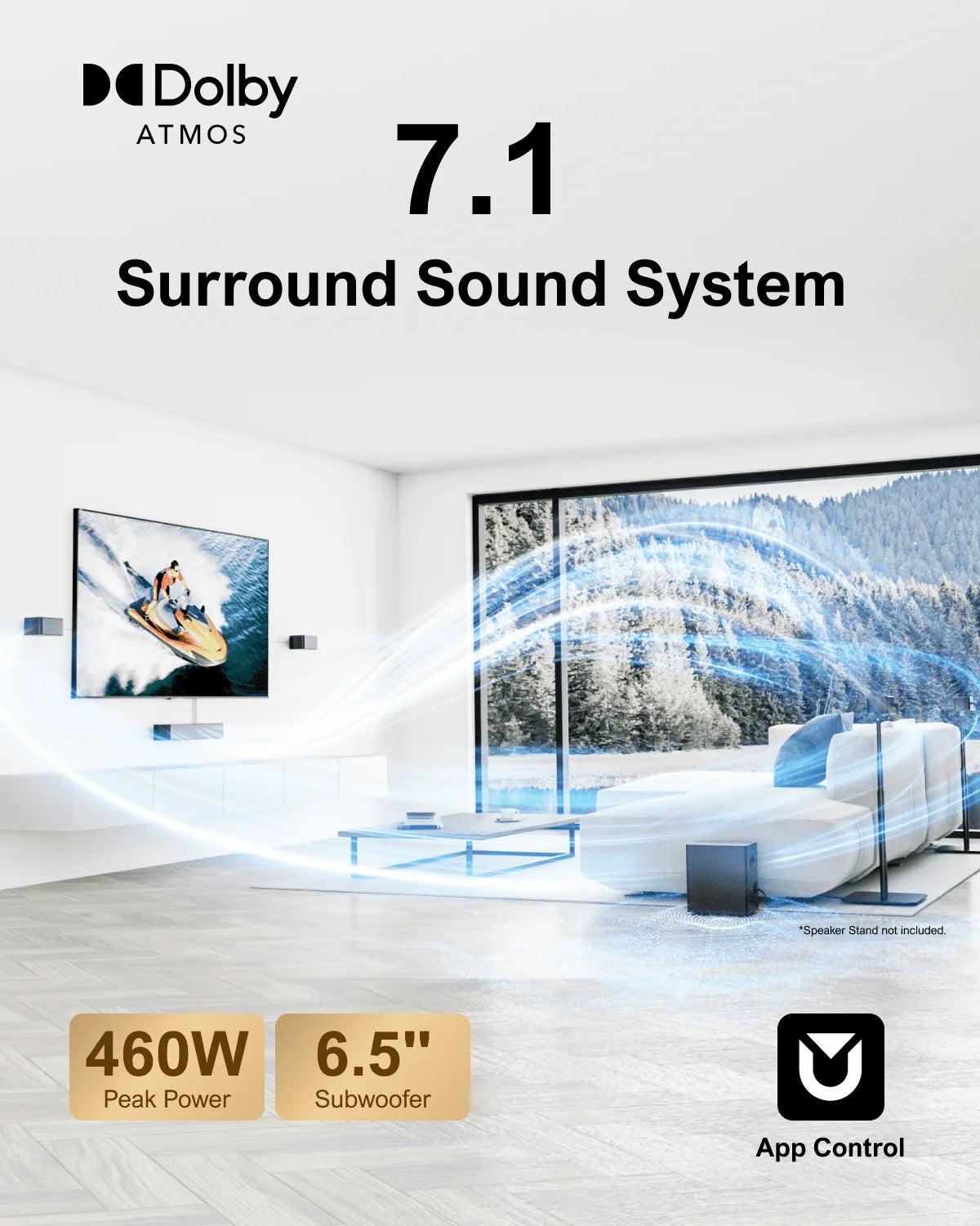 Ultimea 460W 7.1 Channel Soundbar Dolby Atmos with Subwoofer