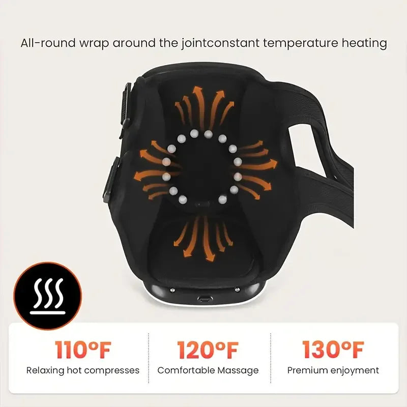 OpeningSmile Cordless Knee Massager With Heat Vibration LED Screen